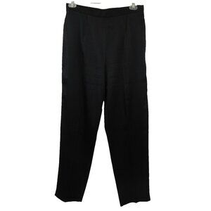 AGB Byer California Women's Slacks Size 16 Formal Black Satiny Vintage Made USA